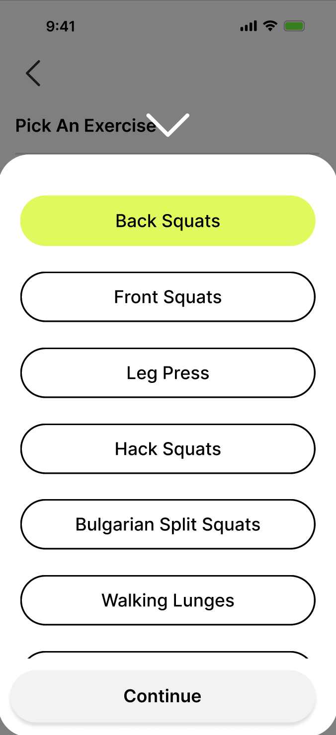Workout builder flow step 4